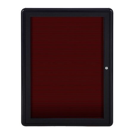 Ghent Ghent Ovation Letter Board - Indoor - 1 Door - Burgundy w/Black Frame - 24"W x 34"H OVK1-BBG